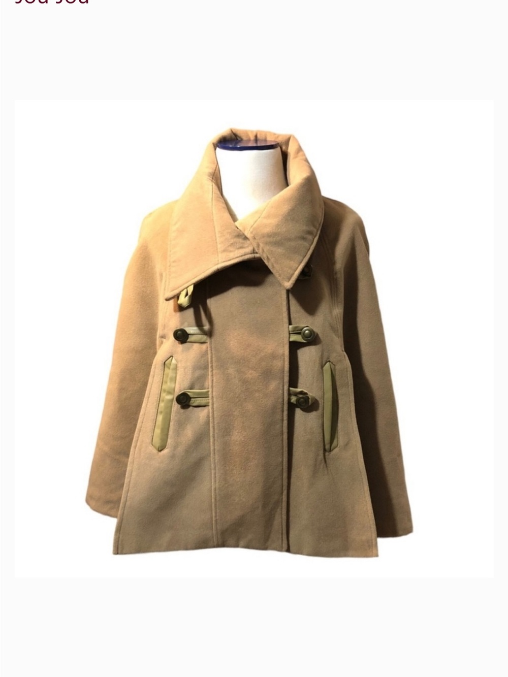 Womens Taupe Cape Jacket